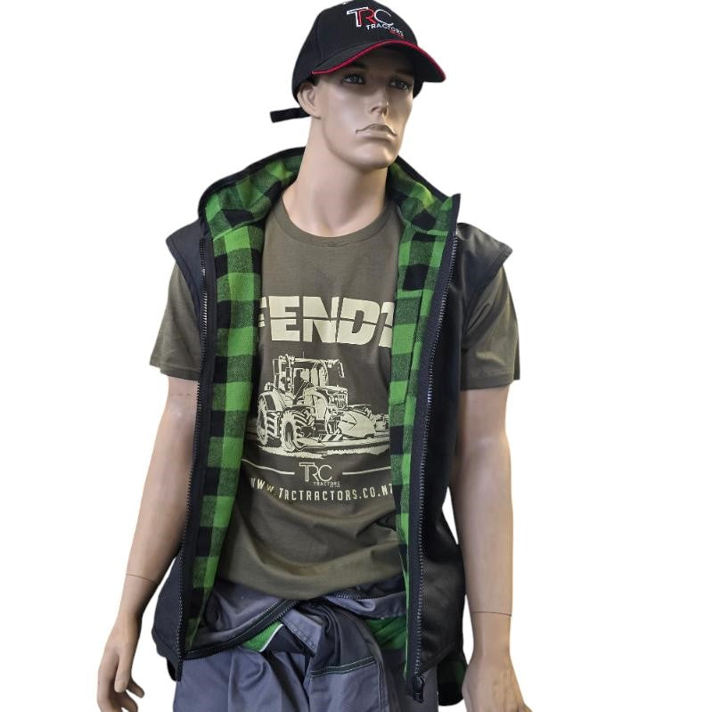 Fendt - Styx Mill Oil Skin Green Wool Lined Vest